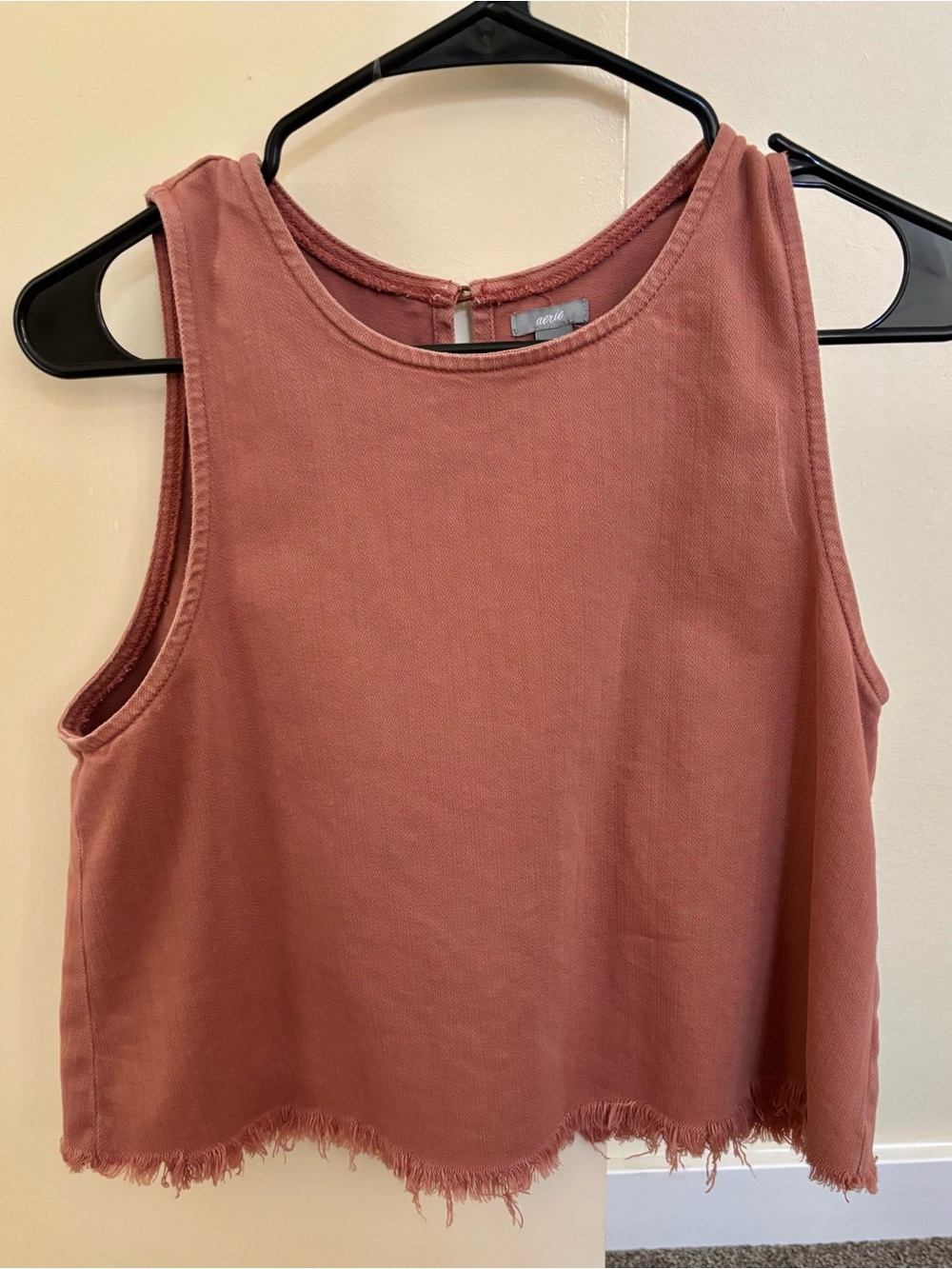 Aerie Fringe Boxy Crop Tank